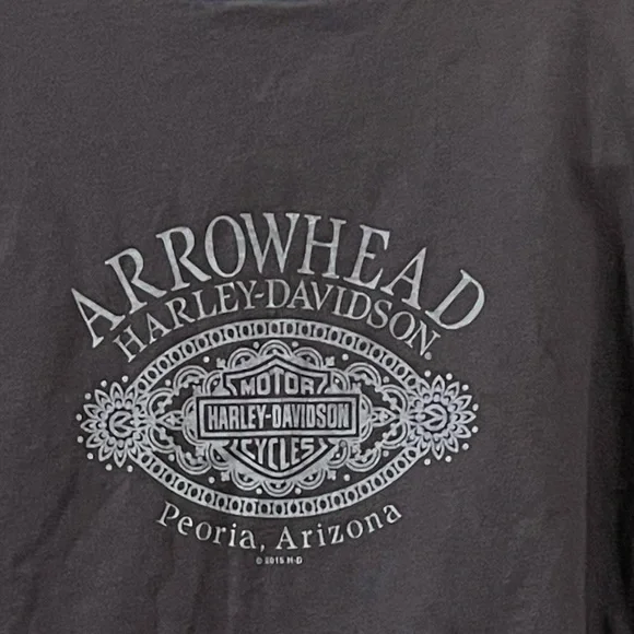 Harley-Davidson Distressed Y2K Embellished V-Neck Women’s Tee- Size XL - Picture 5 of 5